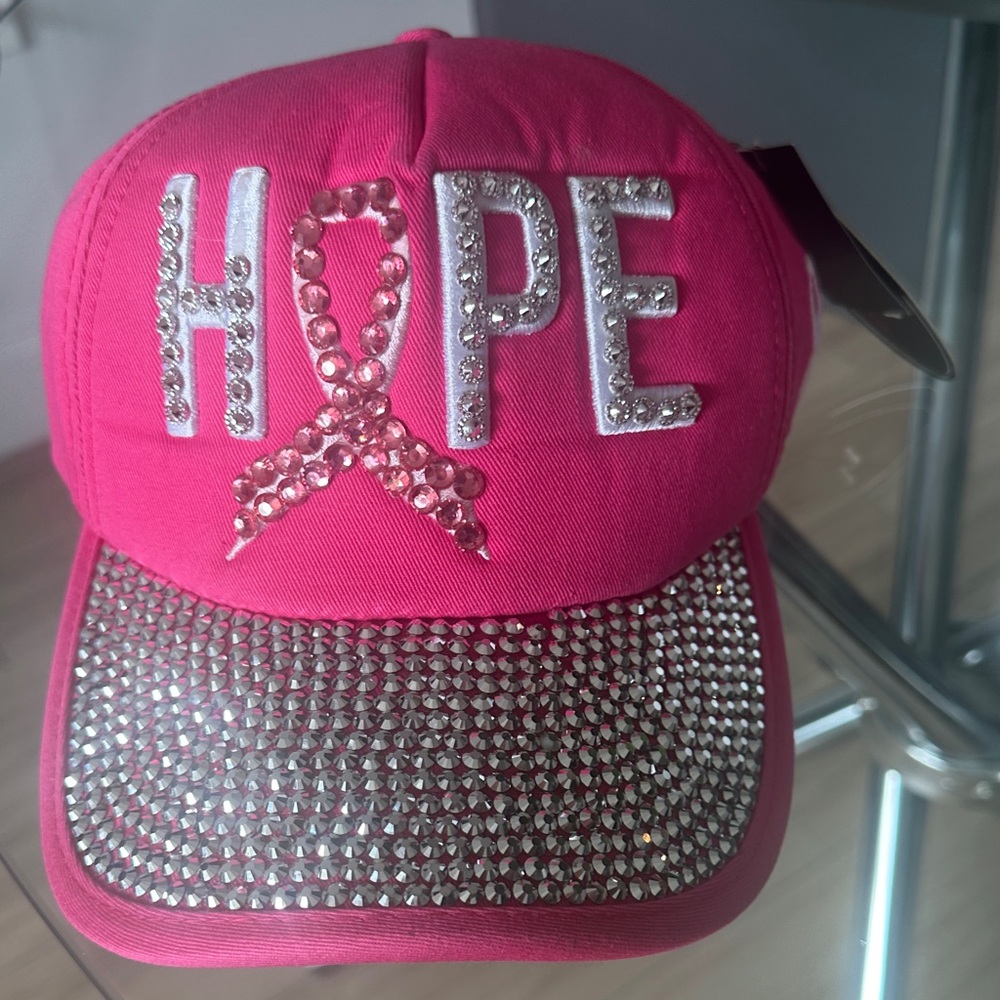 Pink Rhinestone Hope Cap - Picture 6 of 8